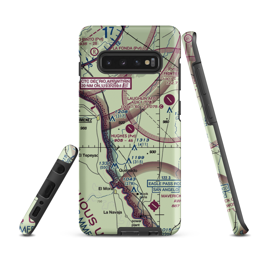 Hughes Ranch Airport (50XS) VFR Sectional Samsung Phone Case Samsung Galaxy S10 Plus model shown