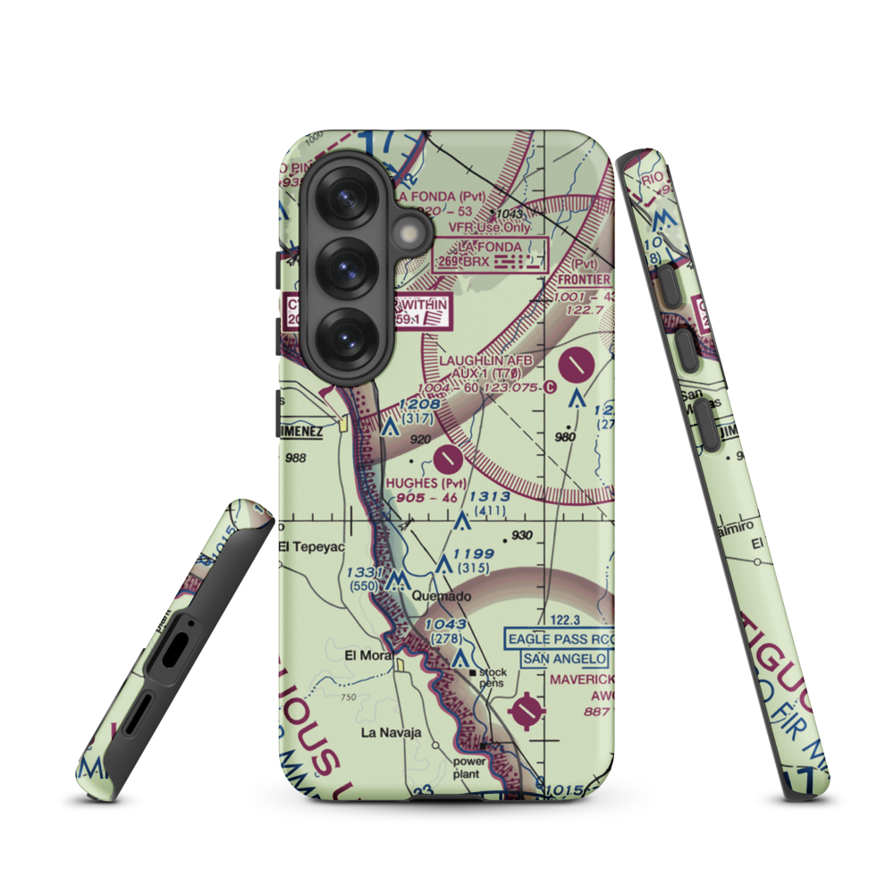 Hughes Ranch Airport (50XS) VFR Sectional Samsung Phone Case Samsung Galaxy S25 model shown