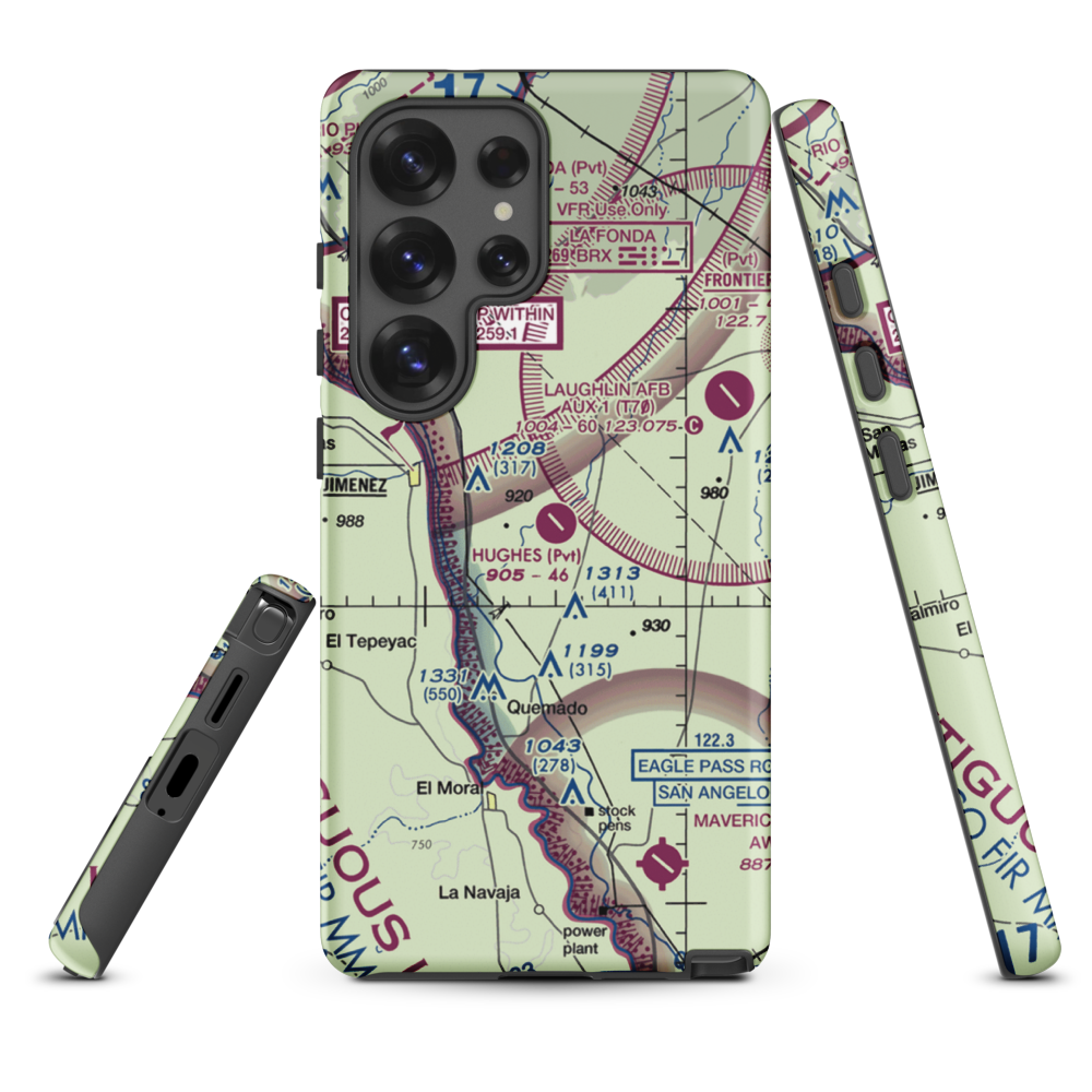 Hughes Ranch Airport (50XS) VFR Sectional Samsung Phone Case Samsung Galaxy S25 Ultra model shown