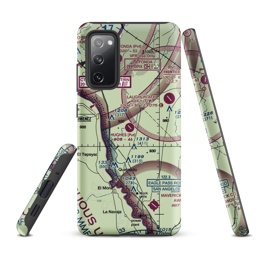 Hughes Ranch Airport (50XS) VFR Sectional Samsung Phone Case Samsung Galaxy S20 FE model shown