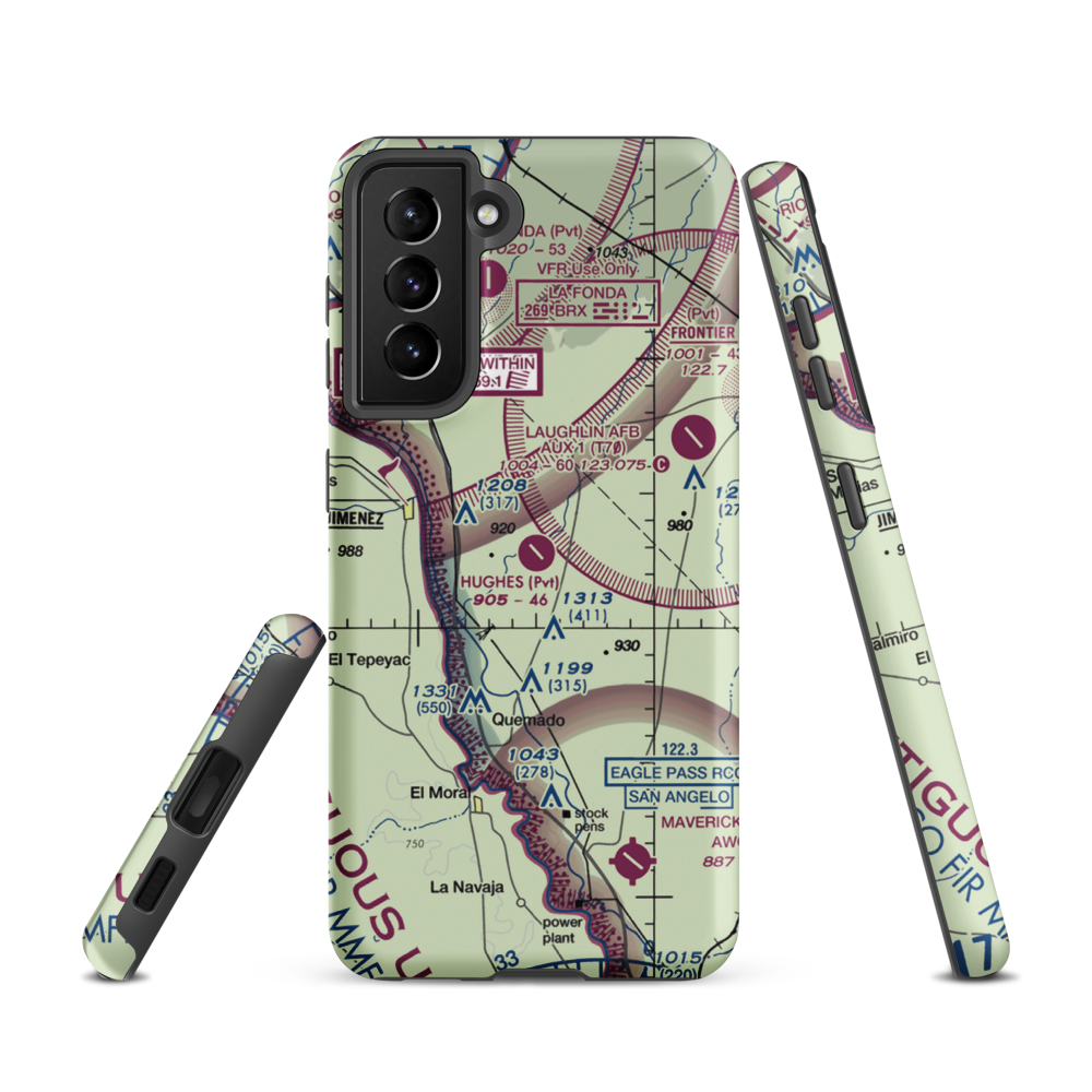 Hughes Ranch Airport (50XS) VFR Sectional Samsung Phone Case Samsung Galaxy S21 model shown