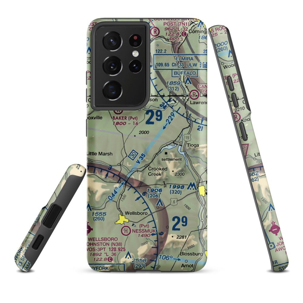 Hughes Ultralightport (02PS) VFR Sectional Samsung Phone Case Samsung Galaxy S21 Plus model shown