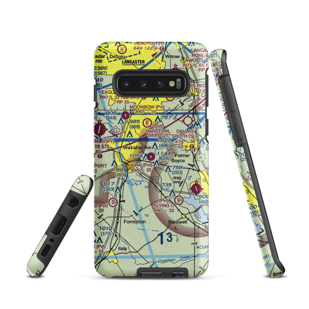 Hurn Airport (TA60) VFR Sectional Samsung Phone Case Samsung Galaxy S10 model shown