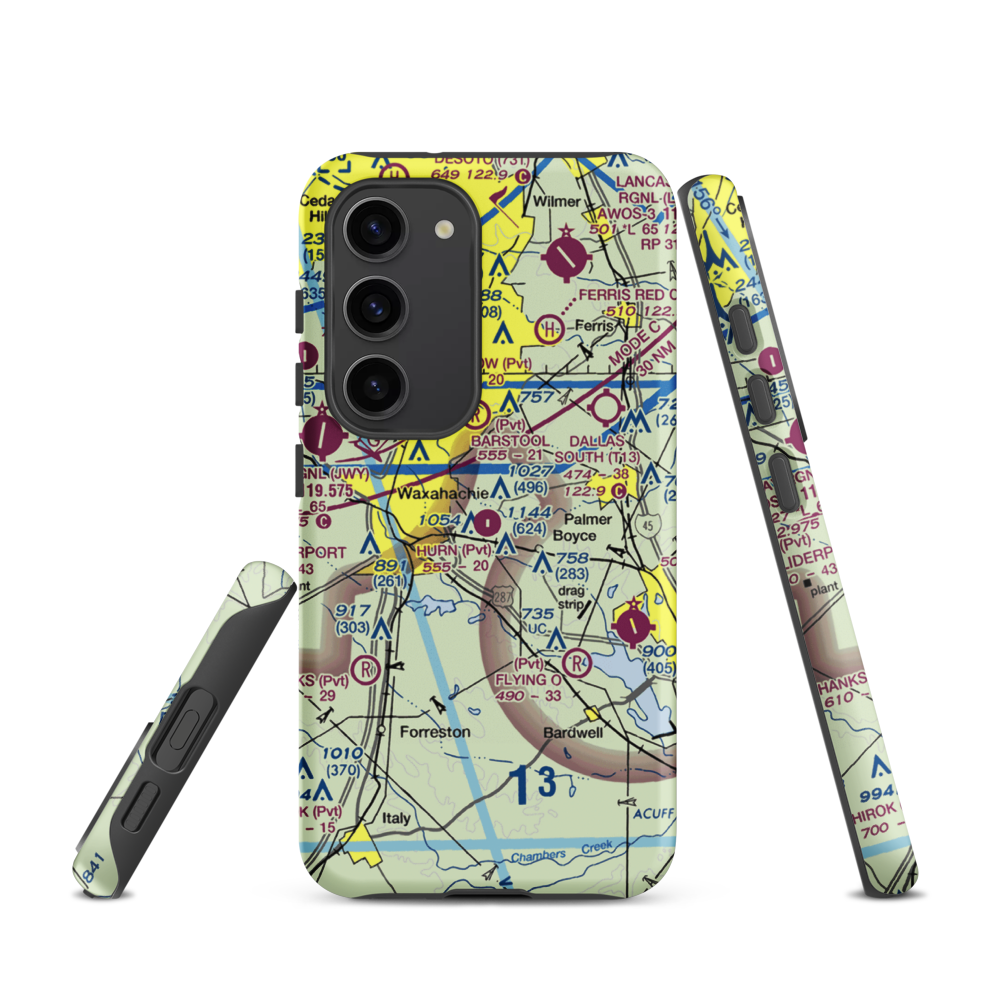 Hurn Airport (TA60) VFR Sectional Samsung Phone Case Samsung Galaxy S23 model shown