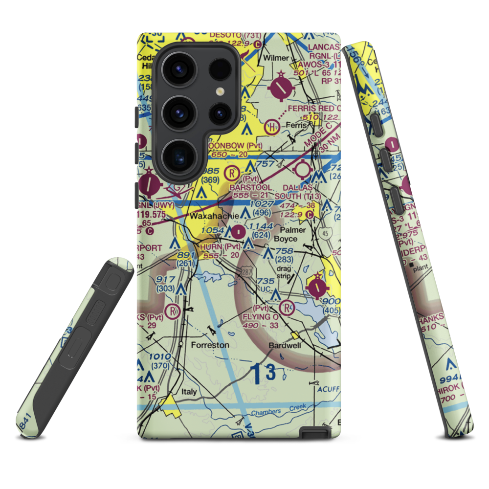 Hurn Airport (TA60) VFR Sectional Samsung Phone Case Samsung Galaxy S23 Ultra model shown