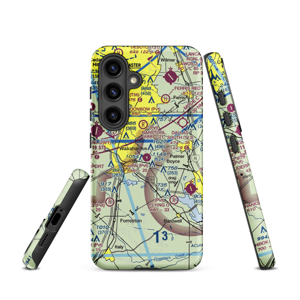 Hurn Airport (TA60) VFR Sectional Samsung Phone Case Samsung Galaxy S24 model shown