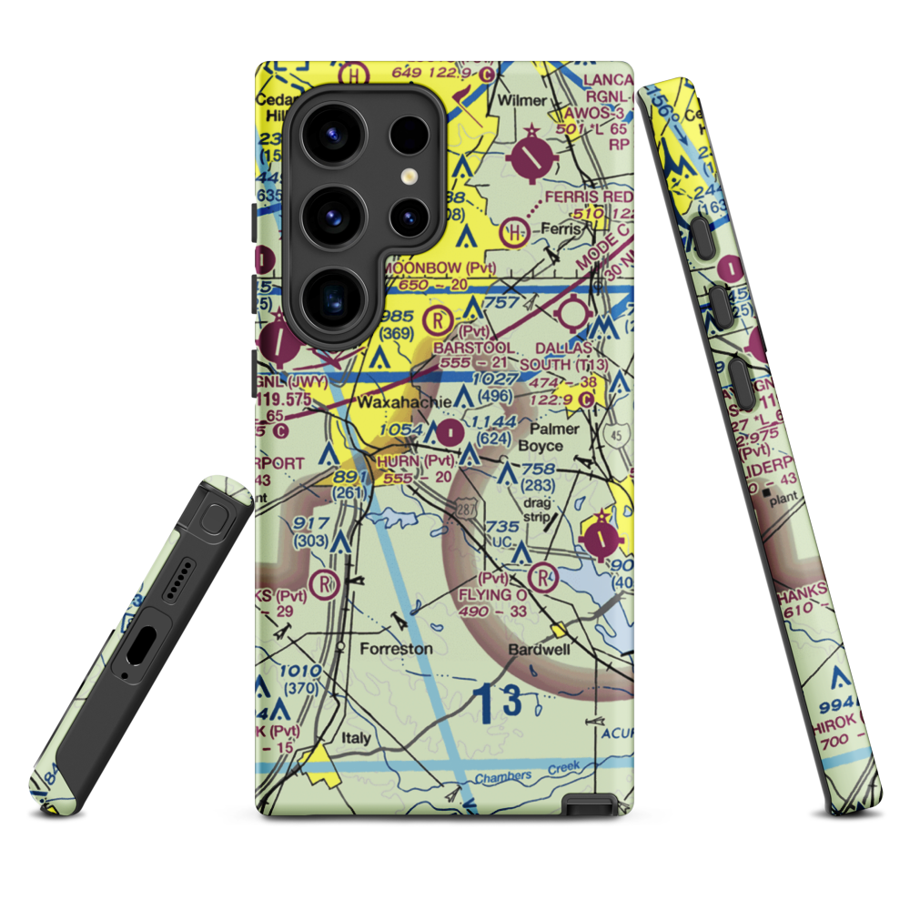 Hurn Airport (TA60) VFR Sectional Samsung Phone Case Samsung Galaxy S24 Ultra model shown