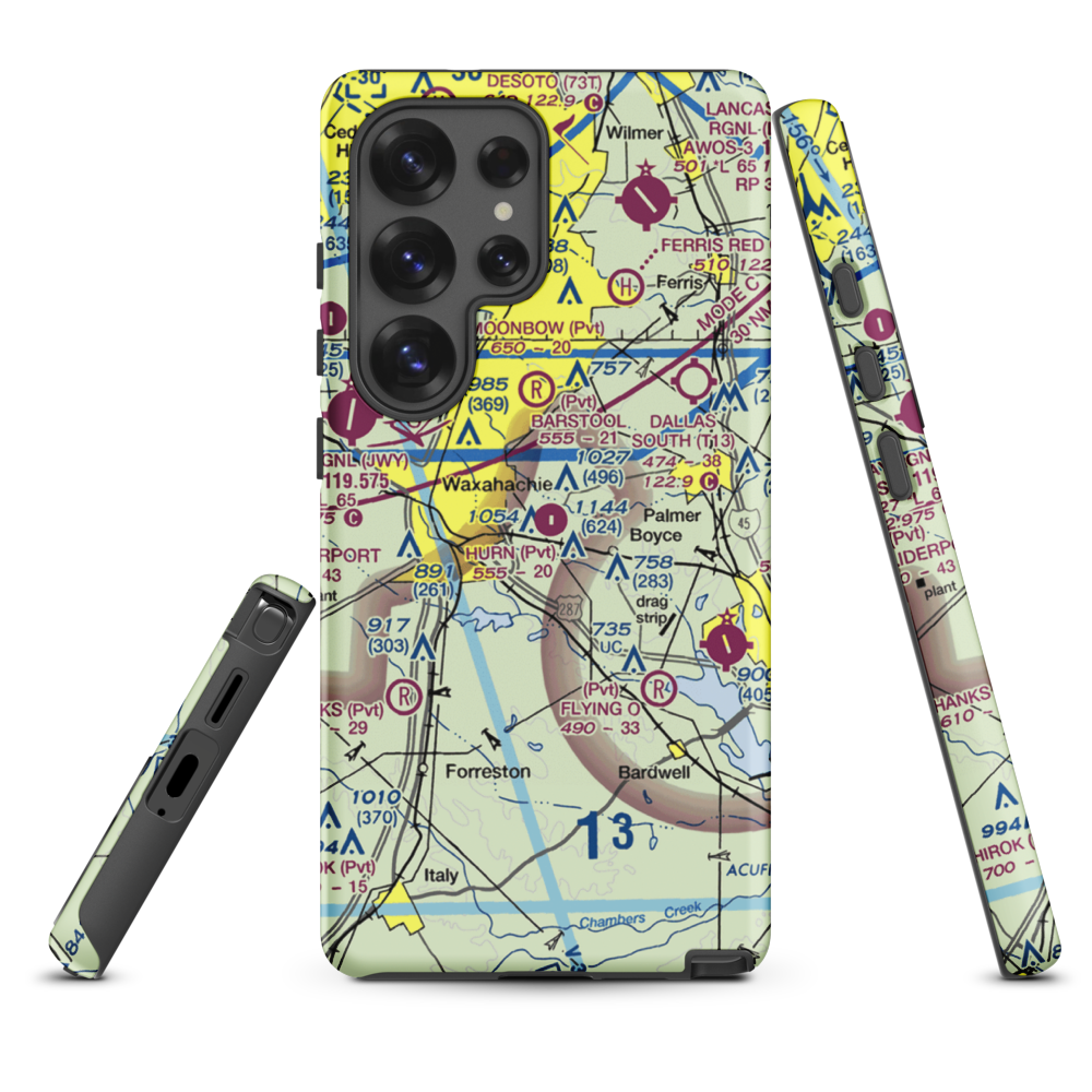 Hurn Airport (TA60) VFR Sectional Samsung Phone Case Samsung Galaxy S25 Ultra model shown