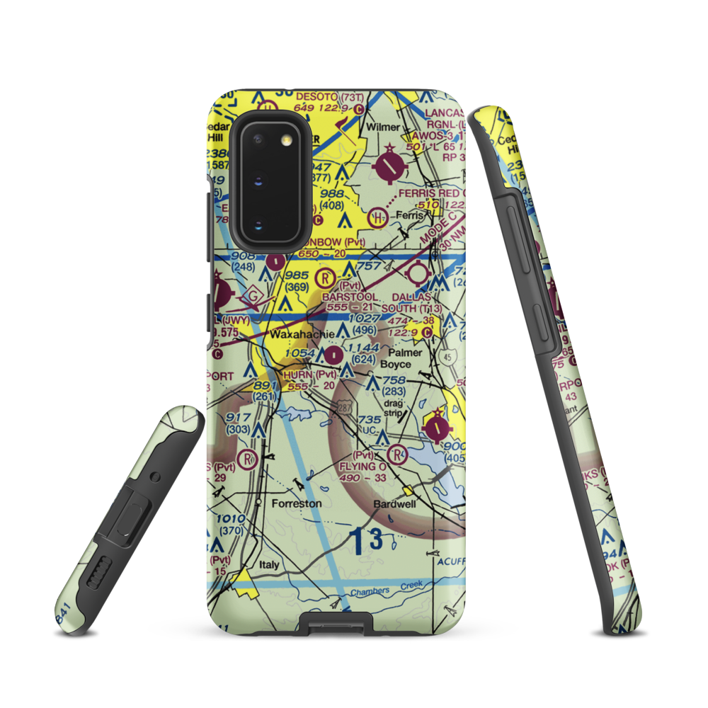 Hurn Airport (TA60) VFR Sectional Samsung Phone Case Samsung Galaxy S20 model shown