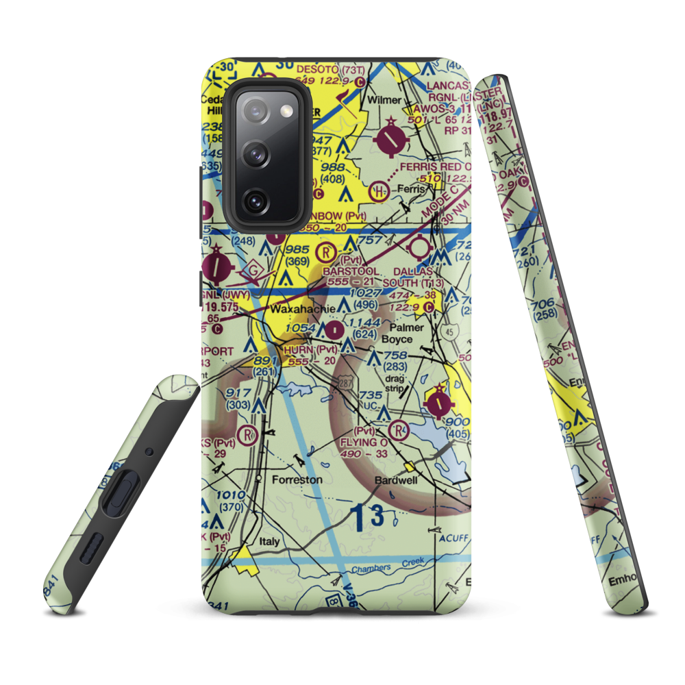 Hurn Airport (TA60) VFR Sectional Samsung Phone Case Samsung Galaxy S20 FE model shown