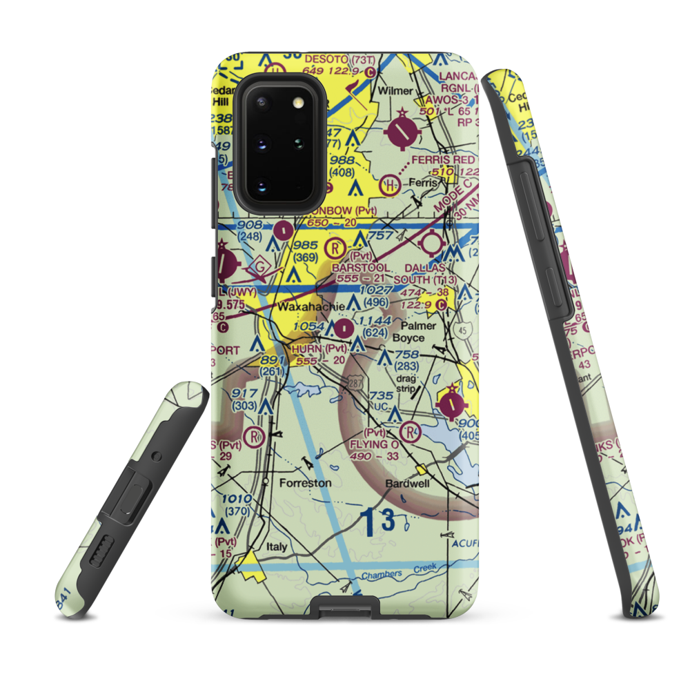 Hurn Airport (TA60) VFR Sectional Samsung Phone Case Samsung Galaxy S20 Plus model shown
