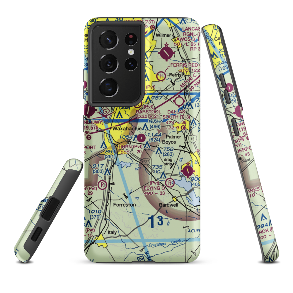Hurn Airport (TA60) VFR Sectional Samsung Phone Case Samsung Galaxy S21 Ultra model shown