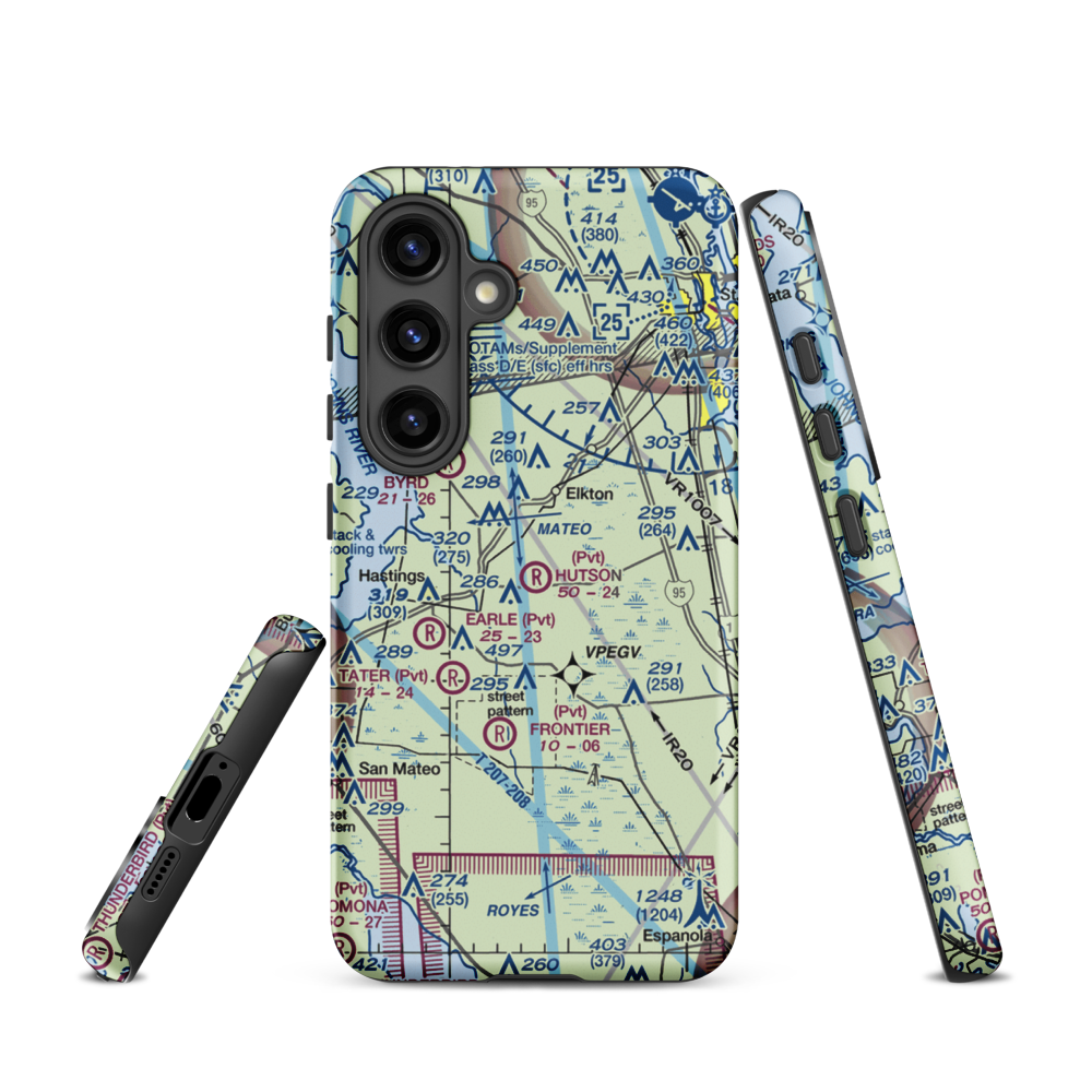 Hutson Airfield (8FL0) VFR Sectional Samsung Phone Case Samsung Galaxy S24 model shown