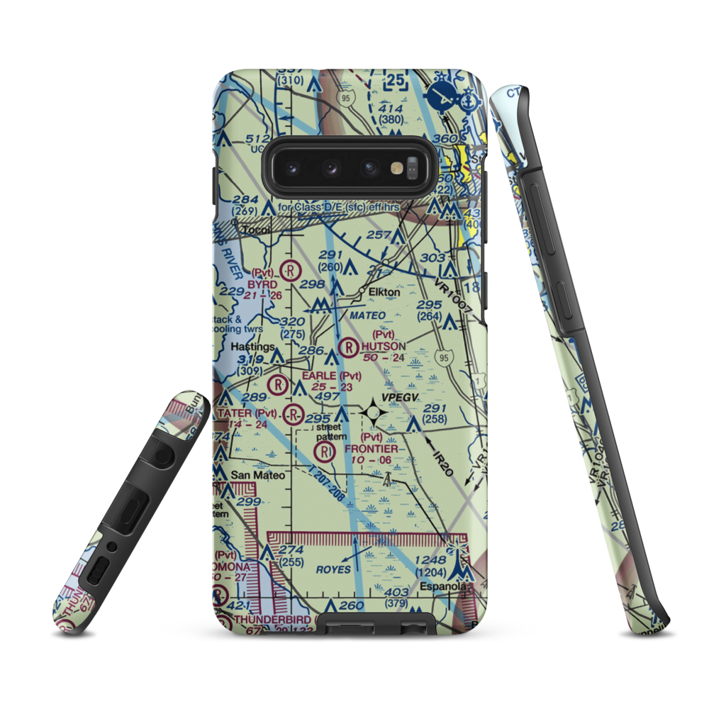 Hutson Airfield (8FL0) VFR Sectional Samsung Phone Case Samsung Galaxy S10 Plus model shown
