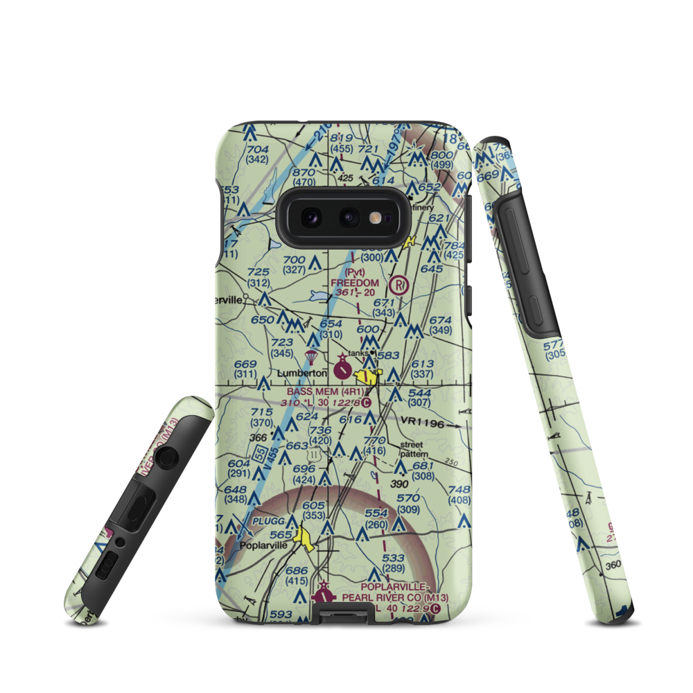I H Bass Jr Memorial Airport (4R1) VFR Sectional Samsung Phone Case Samsung Galaxy S10e model shown