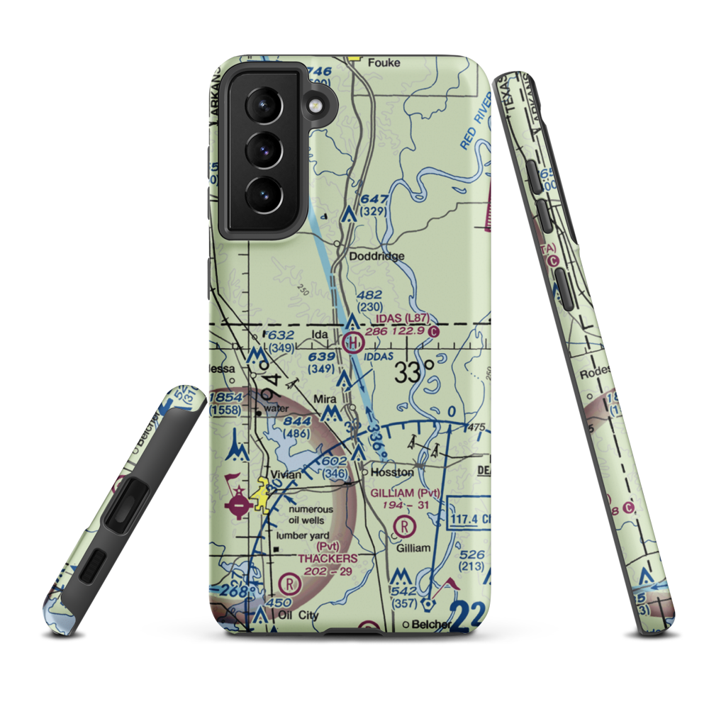Ida's Heliport (L87) VFR Sectional Samsung Phone Case Samsung Galaxy S21 Plus model shown
