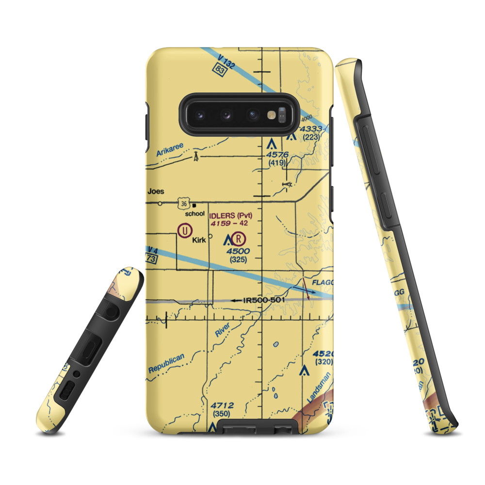 Idlers Field (CO84) VFR Sectional Samsung Phone Case Samsung Galaxy S10 Plus model shown