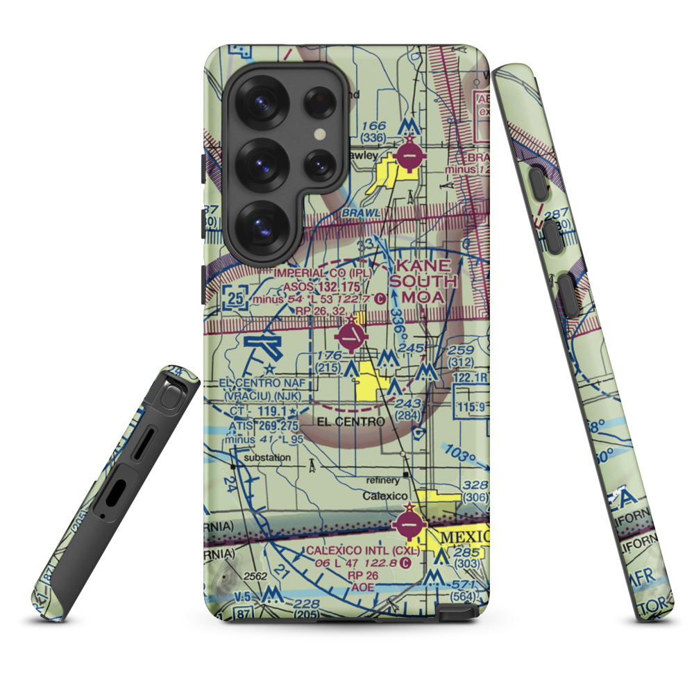 Imperial County Airport (IPL) VFR Sectional Samsung Phone Case Samsung Galaxy S25 Ultra model shown
