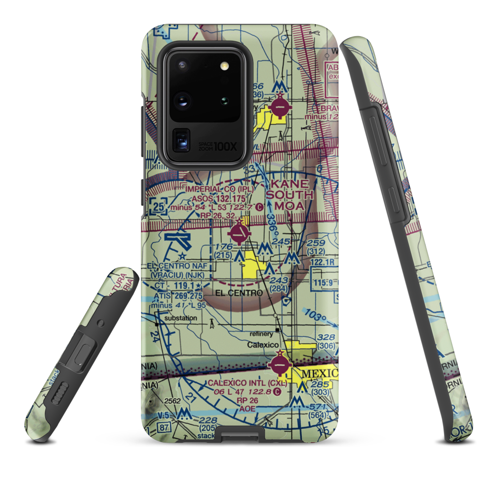Imperial County Airport (IPL) VFR Sectional Samsung Phone Case Samsung Galaxy S20 Ultra model shown