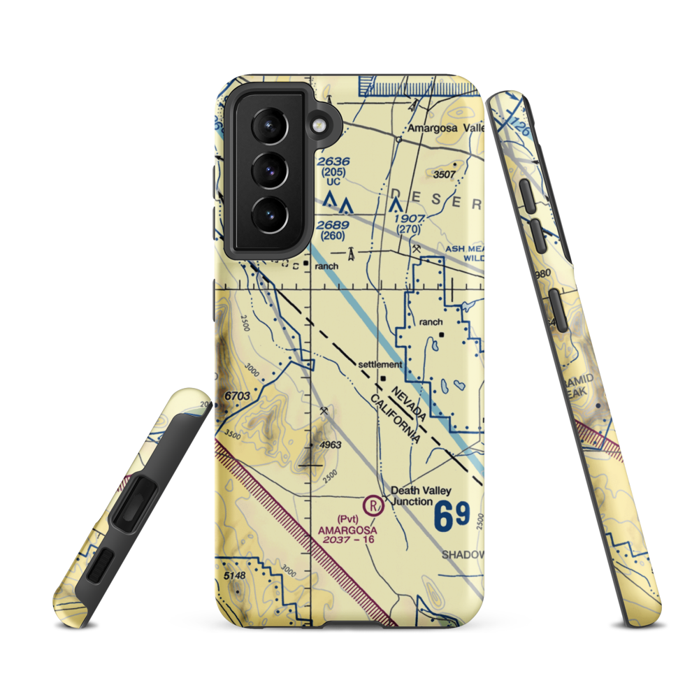 Imvite Airport (NV36) VFR Sectional Samsung Phone Case Samsung Galaxy S21 FE model shown
