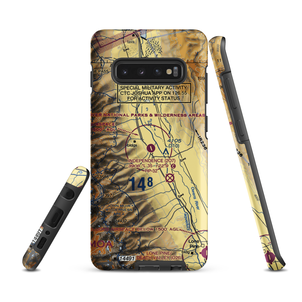 Independence Airport (2O7) VFR Sectional Samsung Phone Case Samsung Galaxy S10 Plus model shown