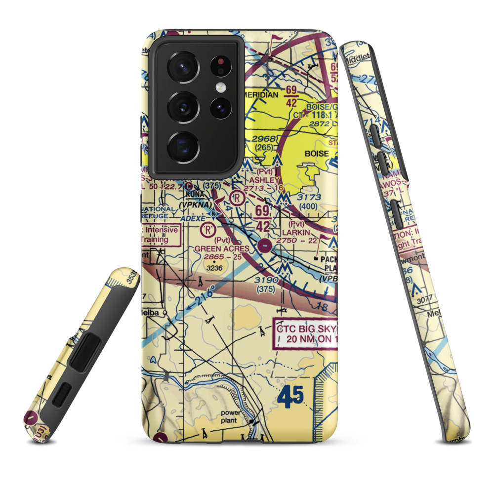 Indian Creek Ranch Airport (3ID7) VFR Sectional Samsung Phone Case Samsung Galaxy S21 Ultra model shown