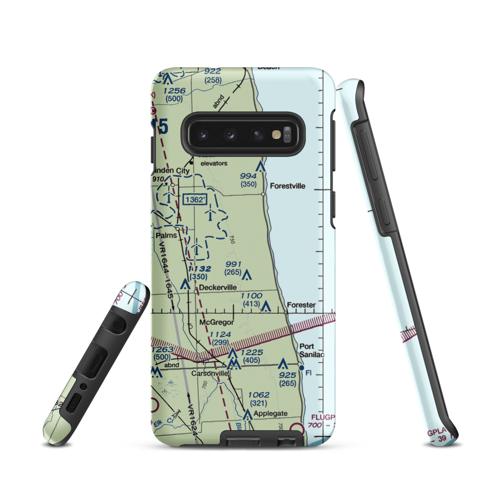 Indian Creek Ranch Airport (56G) VFR Sectional Samsung Phone Case Samsung Galaxy S10 model shown