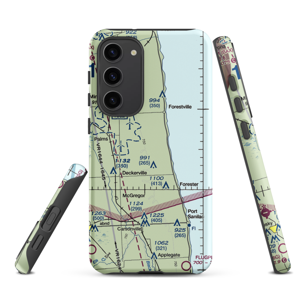 Indian Creek Ranch Airport (56G) VFR Sectional Samsung Phone Case Samsung Galaxy S23 Plus model shown