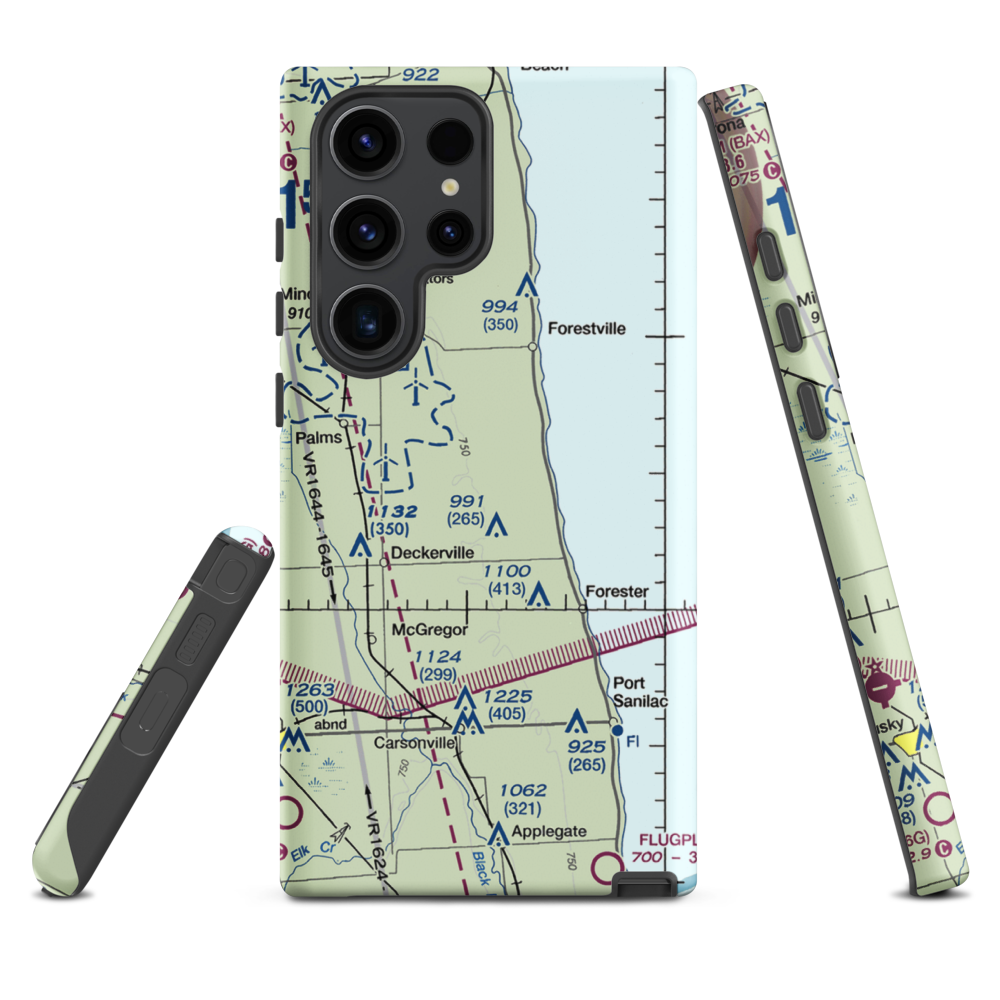 Indian Creek Ranch Airport (56G) VFR Sectional Samsung Phone Case Samsung Galaxy S23 Ultra model shown