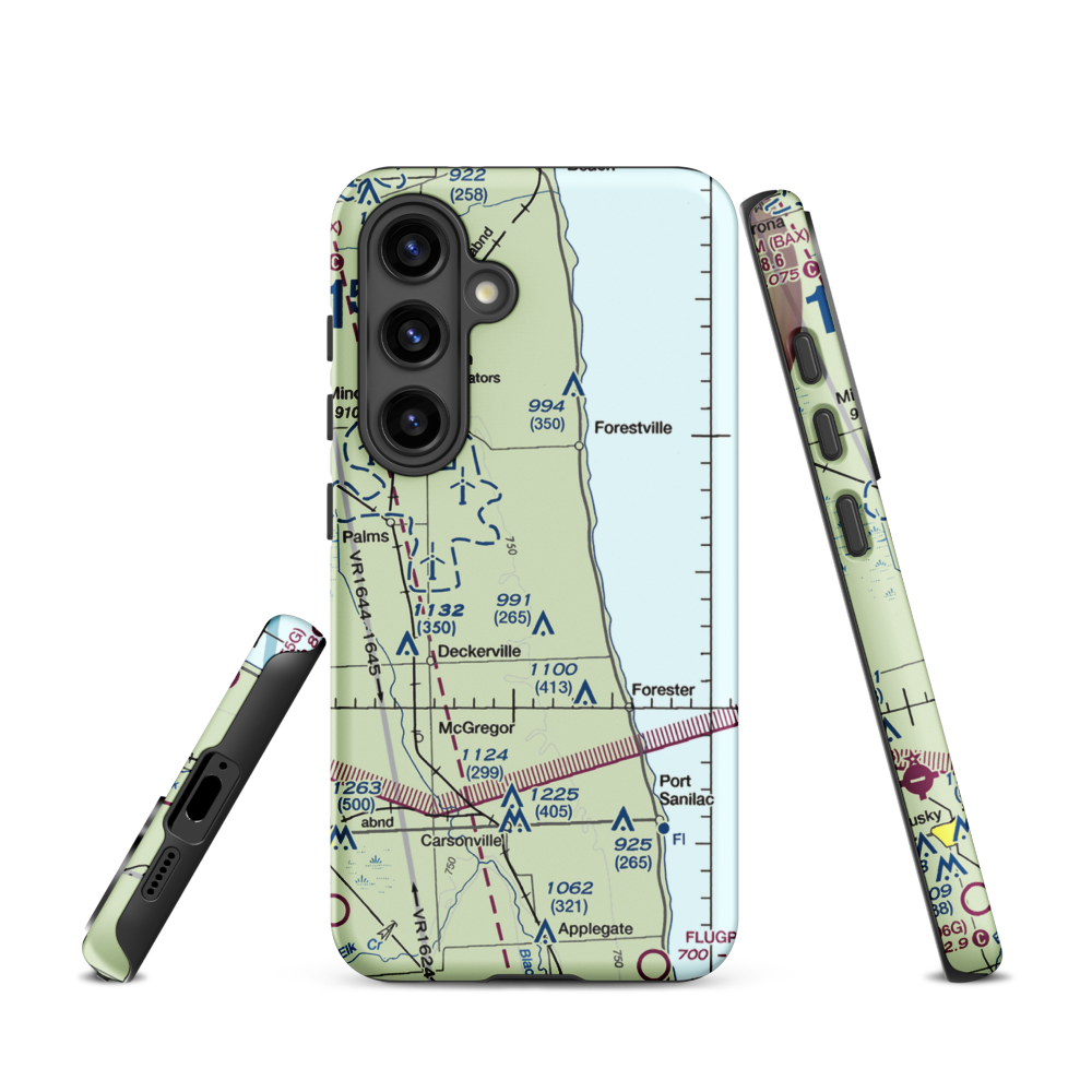 Indian Creek Ranch Airport (56G) VFR Sectional Samsung Phone Case Samsung Galaxy S24 model shown