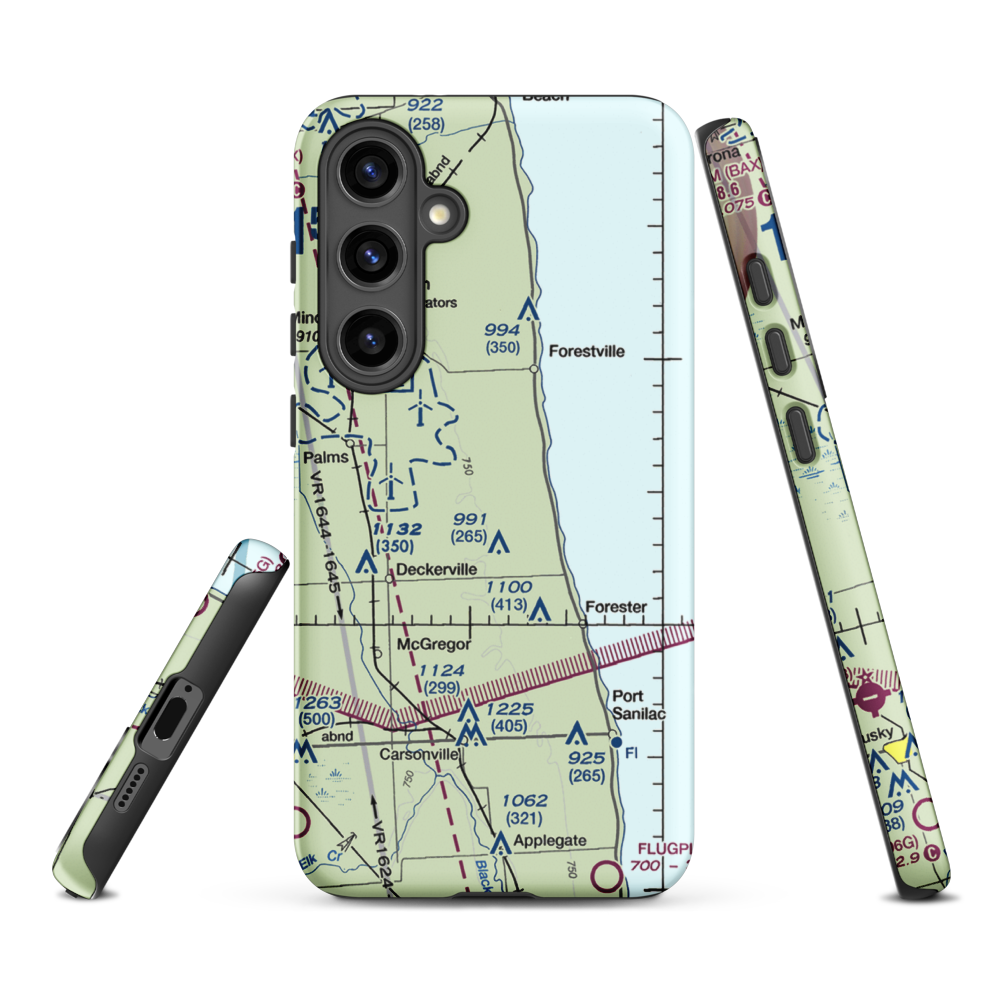 Indian Creek Ranch Airport (56G) VFR Sectional Samsung Phone Case Samsung Galaxy S24 Plus model shown
