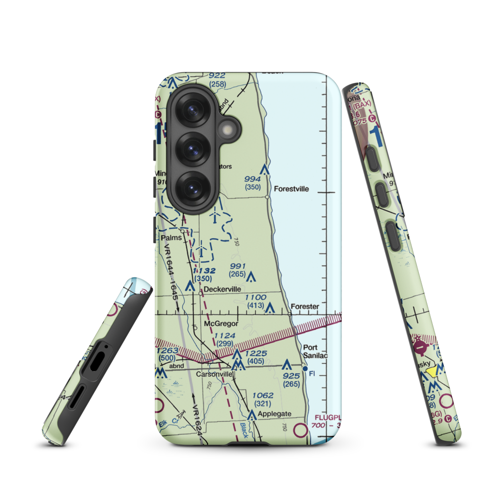 Indian Creek Ranch Airport (56G) VFR Sectional Samsung Phone Case Samsung Galaxy S25 model shown