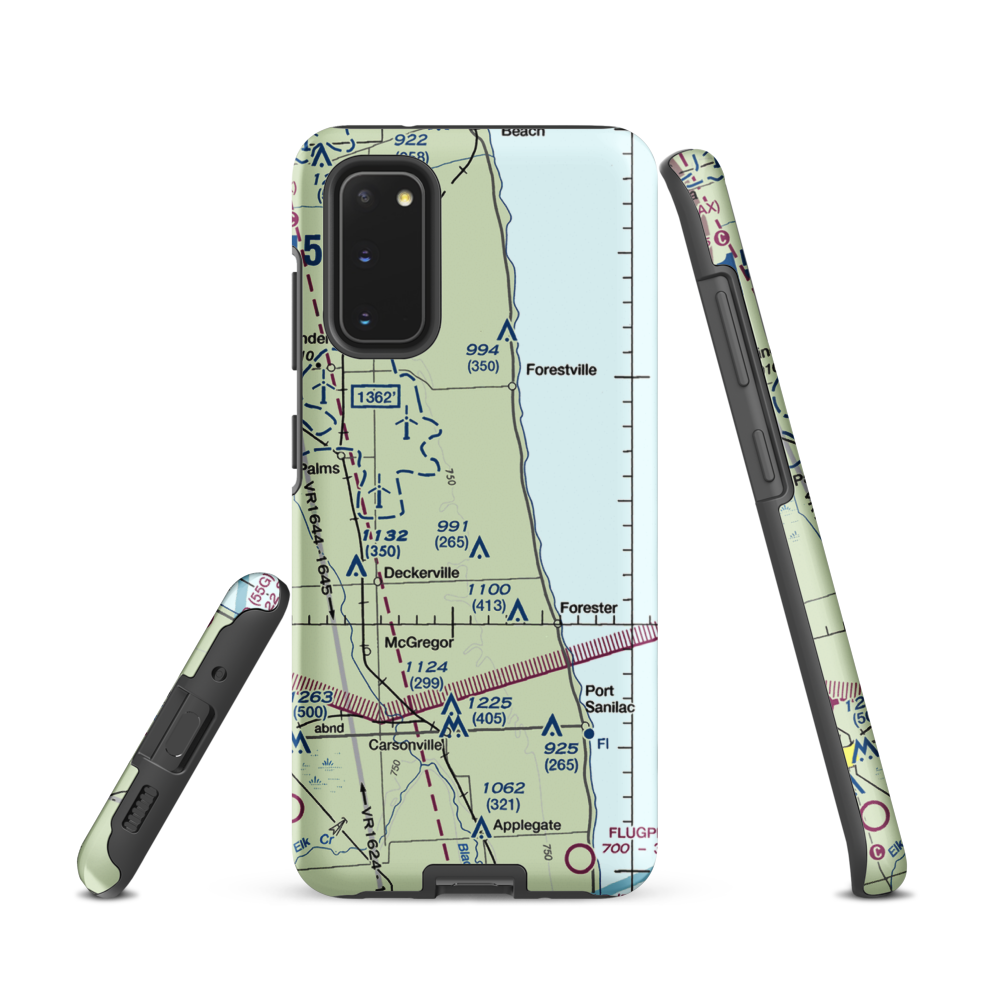 Indian Creek Ranch Airport (56G) VFR Sectional Samsung Phone Case Samsung Galaxy S20 model shown