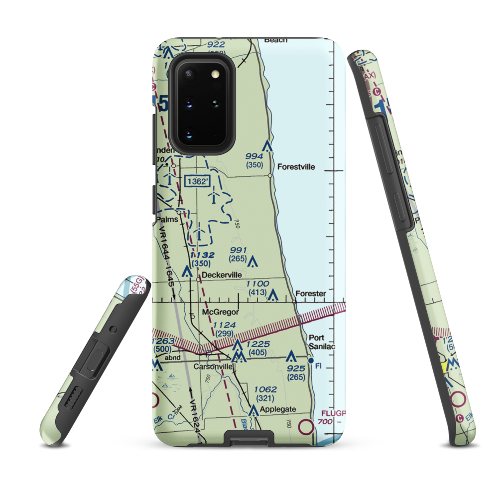 Indian Creek Ranch Airport (56G) VFR Sectional Samsung Phone Case Samsung Galaxy S20 Plus model shown