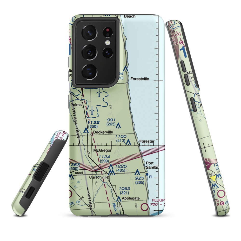 Indian Creek Ranch Airport (56G) VFR Sectional Samsung Phone Case Samsung Galaxy S21 Ultra model shown
