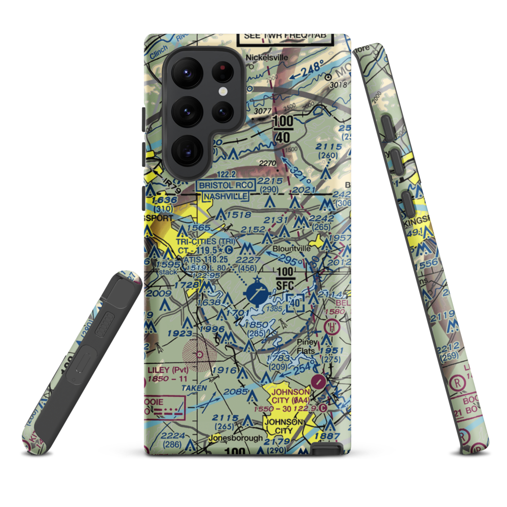 Indian Springs Airport (3TN0) VFR Sectional Samsung Phone Case Samsung Galaxy S22 Ultra model shown