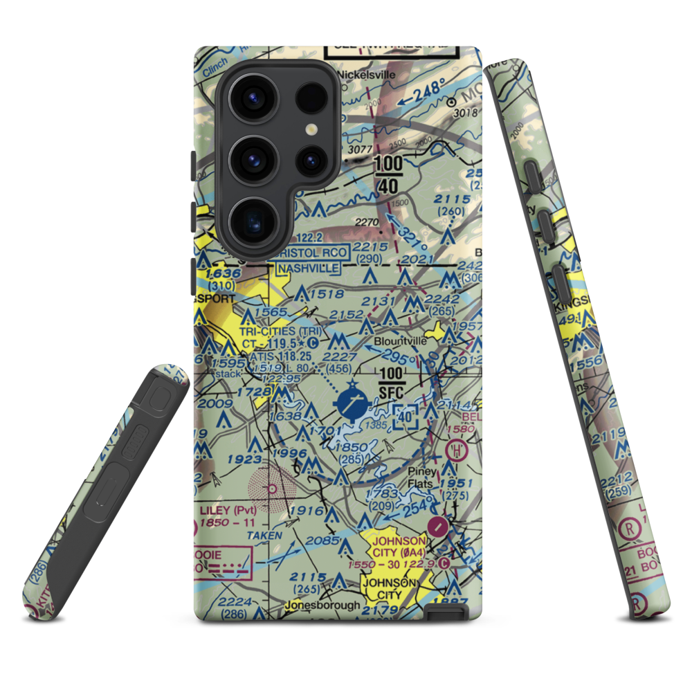 Indian Springs Airport (3TN0) VFR Sectional Samsung Phone Case Samsung Galaxy S23 Ultra model shown
