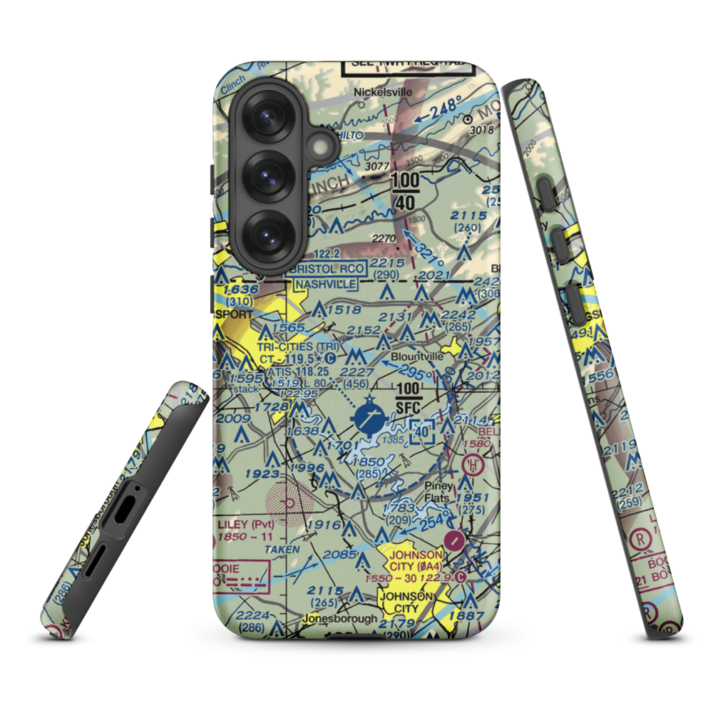 Indian Springs Airport (3TN0) VFR Sectional Samsung Phone Case Samsung Galaxy S25 Plus model shown