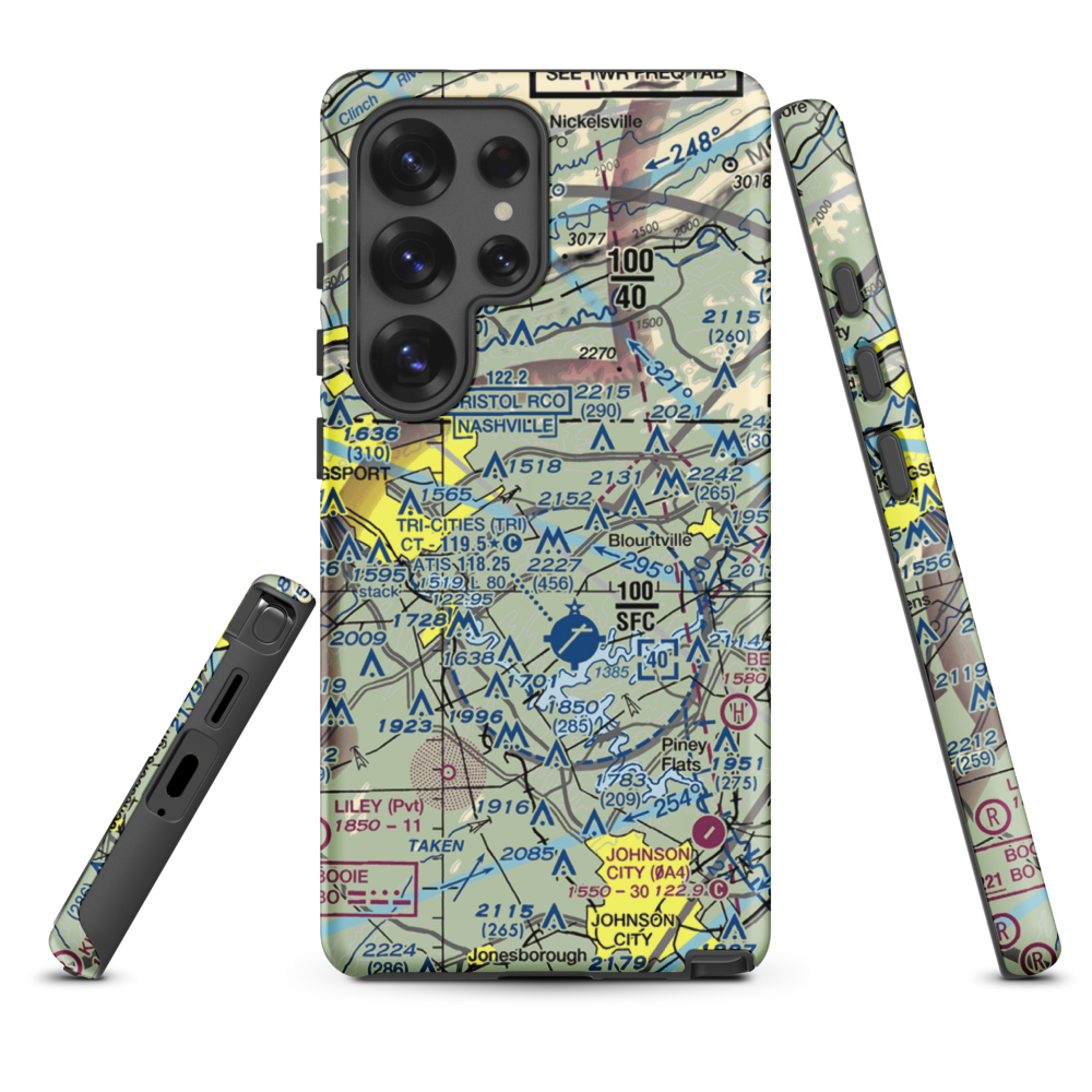 Indian Springs Airport (3TN0) VFR Sectional Samsung Phone Case Samsung Galaxy S25 Ultra model shown