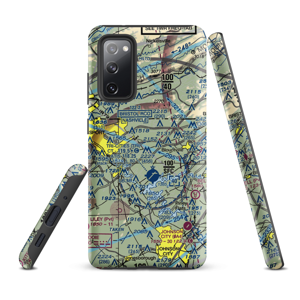 Indian Springs Airport (3TN0) VFR Sectional Samsung Phone Case Samsung Galaxy S20 FE model shown