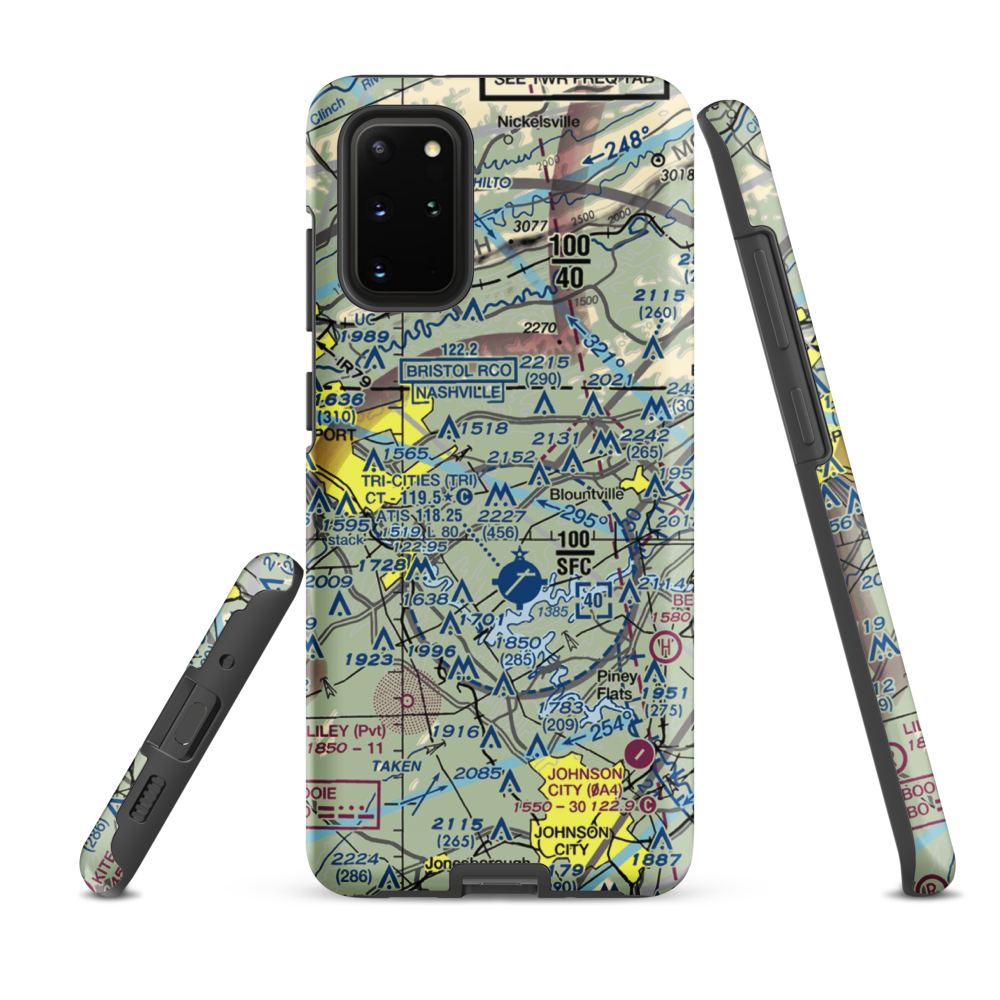Indian Springs Airport (3TN0) VFR Sectional Samsung Phone Case Samsung Galaxy S20 Plus model shown