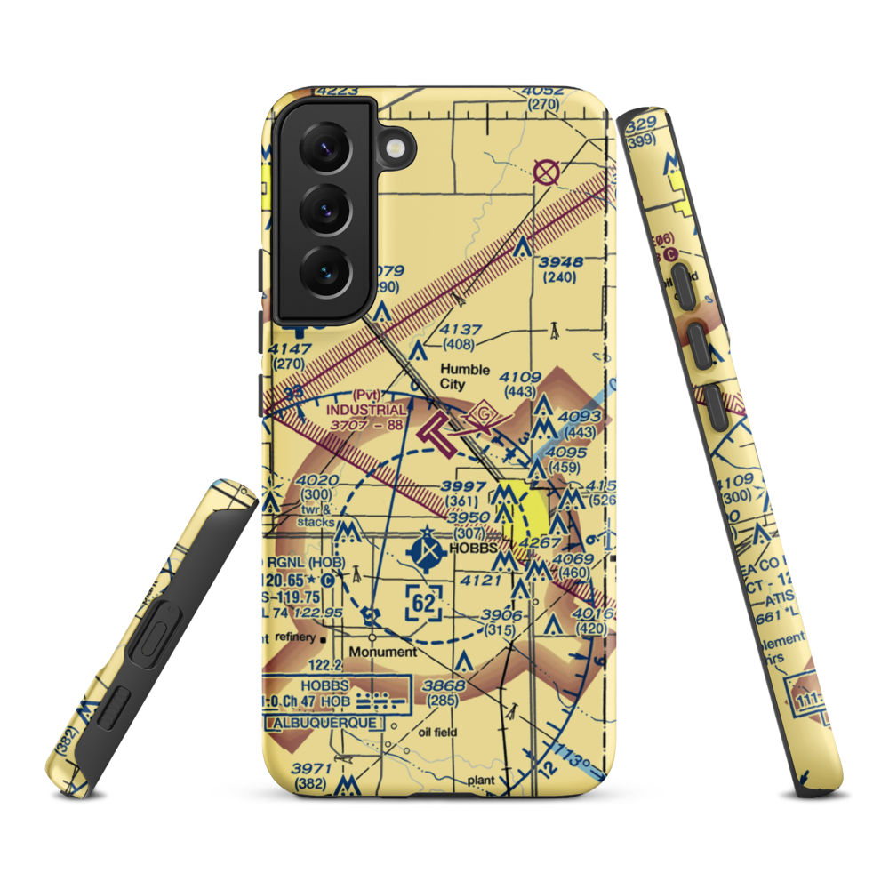 Industrial Airpark (NM83) VFR Sectional Samsung Phone Case Samsung Galaxy S22 Plus model shown