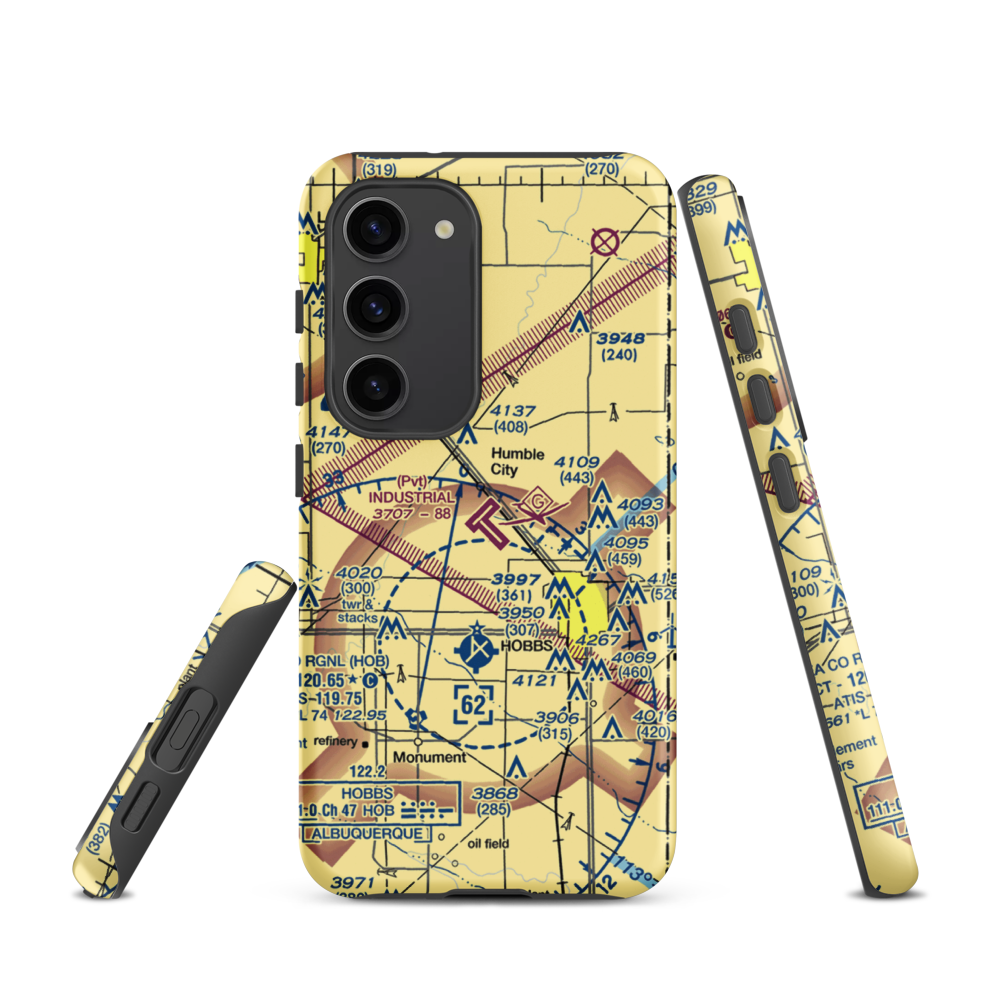 Industrial Airpark (NM83) VFR Sectional Samsung Phone Case Samsung Galaxy S23 model shown