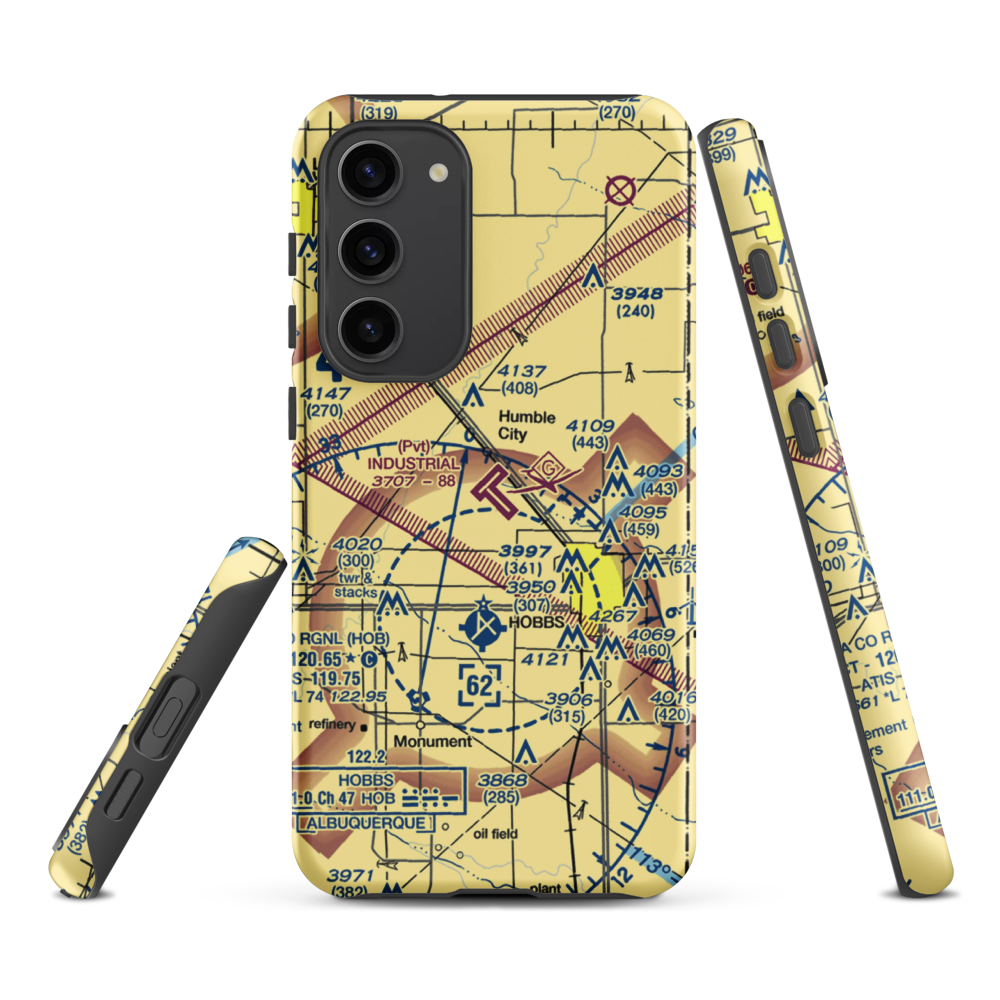 Industrial Airpark (NM83) VFR Sectional Samsung Phone Case Samsung Galaxy S23 Plus model shown