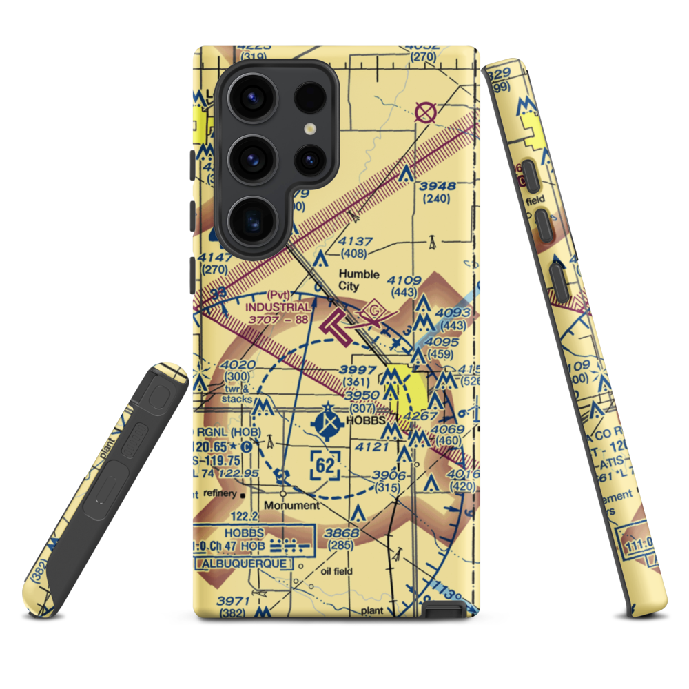 Industrial Airpark (NM83) VFR Sectional Samsung Phone Case Samsung Galaxy S23 Ultra model shown