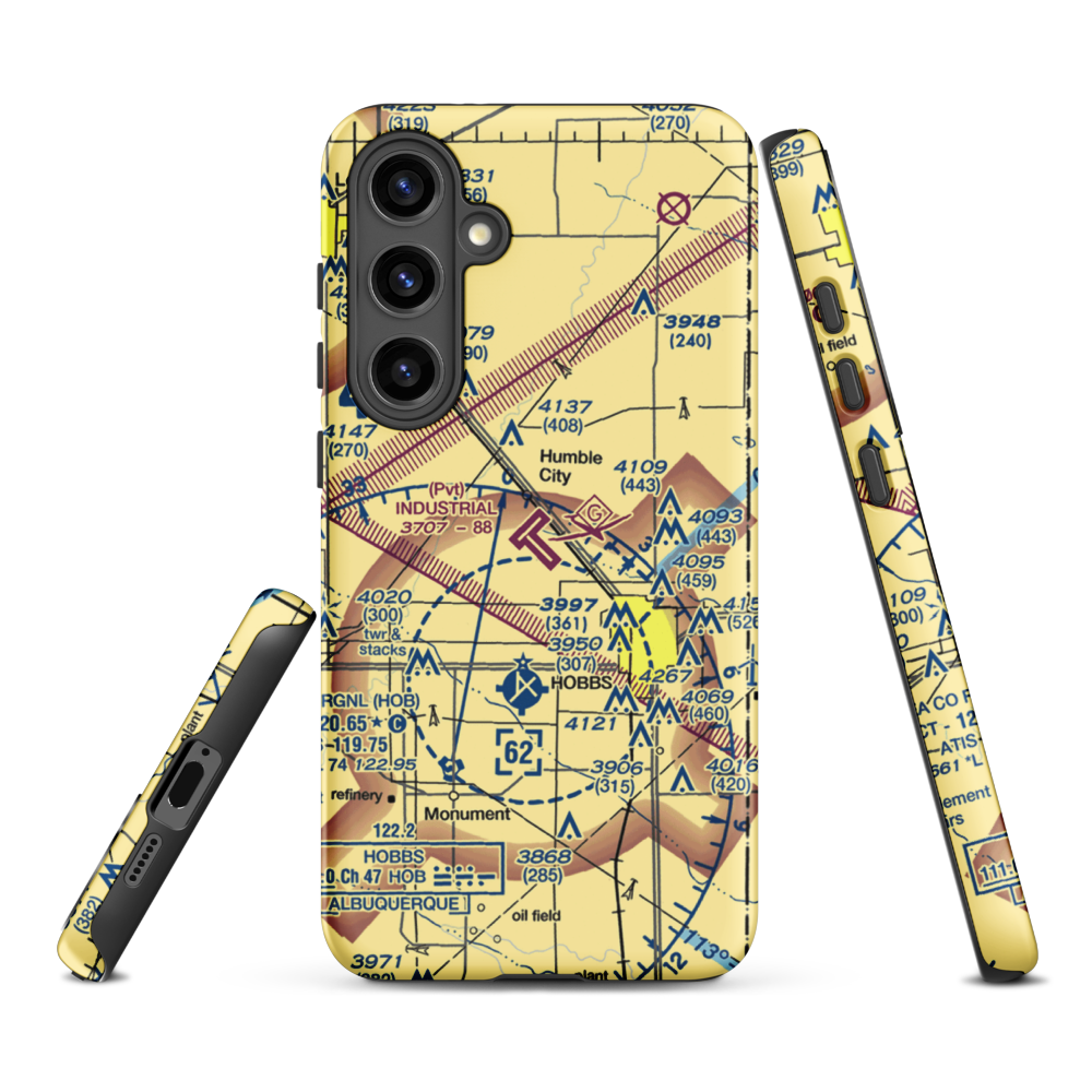 Industrial Airpark (NM83) VFR Sectional Samsung Phone Case Samsung Galaxy S24 Plus model shown