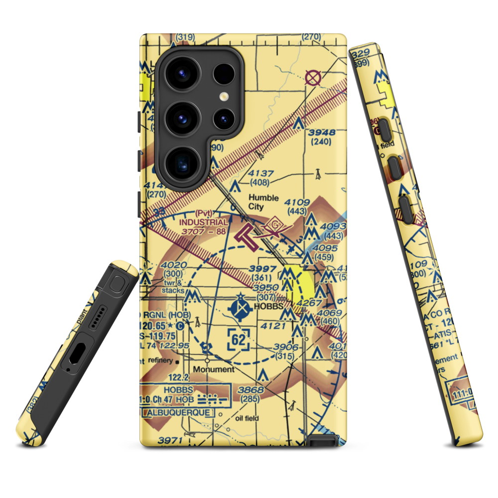 Industrial Airpark (NM83) VFR Sectional Samsung Phone Case Samsung Galaxy S24 Ultra model shown