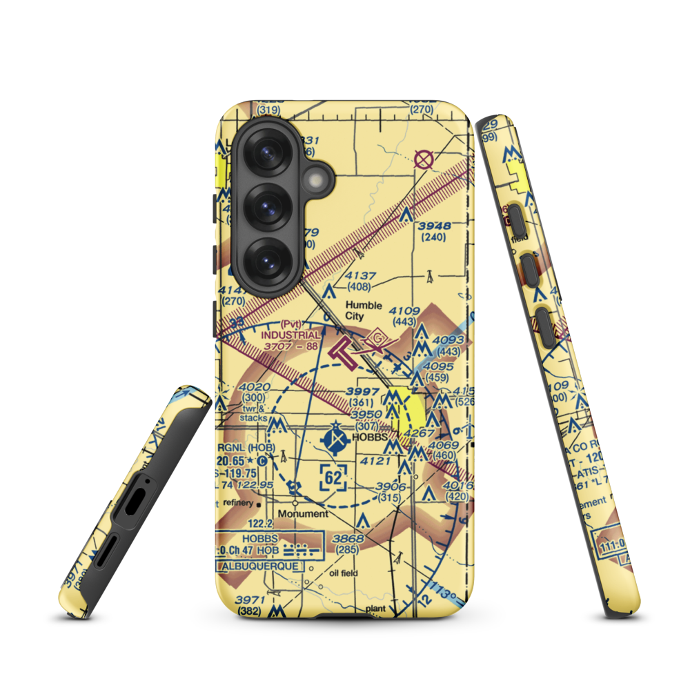 Industrial Airpark (NM83) VFR Sectional Samsung Phone Case Samsung Galaxy S25 model shown