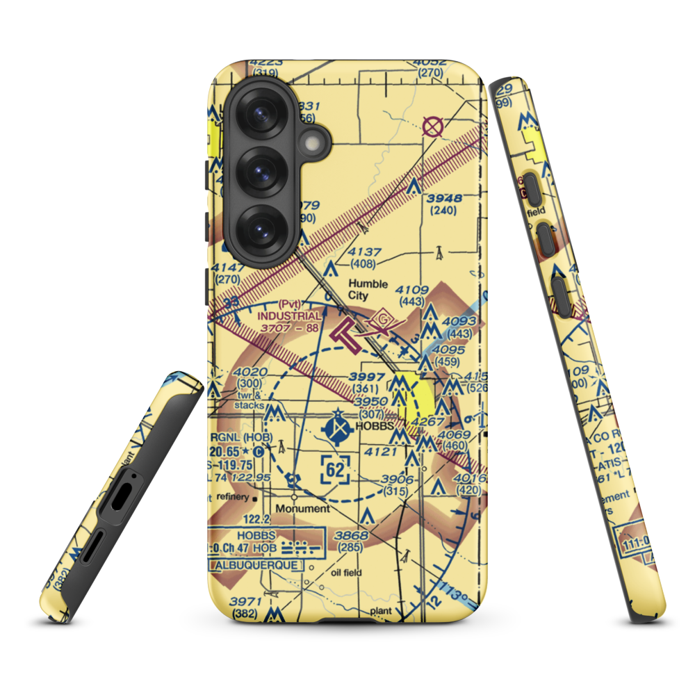 Industrial Airpark (NM83) VFR Sectional Samsung Phone Case Samsung Galaxy S25 Plus model shown