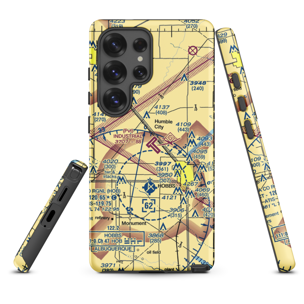 Industrial Airpark (NM83) VFR Sectional Samsung Phone Case Samsung Galaxy S25 Ultra model shown